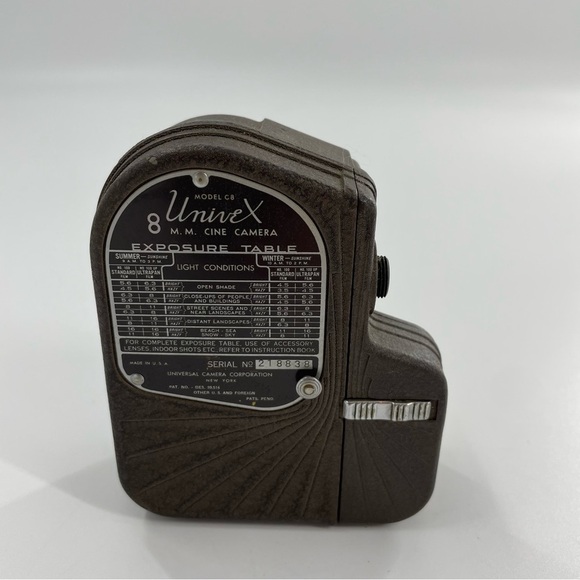 VINTAGE Univex Cine Camera MOVIE CAMERA 8MM - Picture 4 of 8